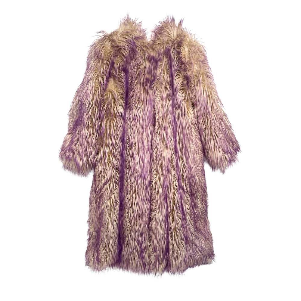 Gucci - Faux Fur Coat with Contrast Colored Tips - IT 44
